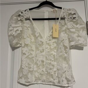 Elegant Cream Lace Top